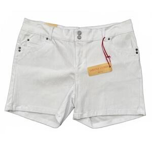 NEW Sabrina Lauren New York Women's Perfect Fit Shorts Size 18W White Stretch
